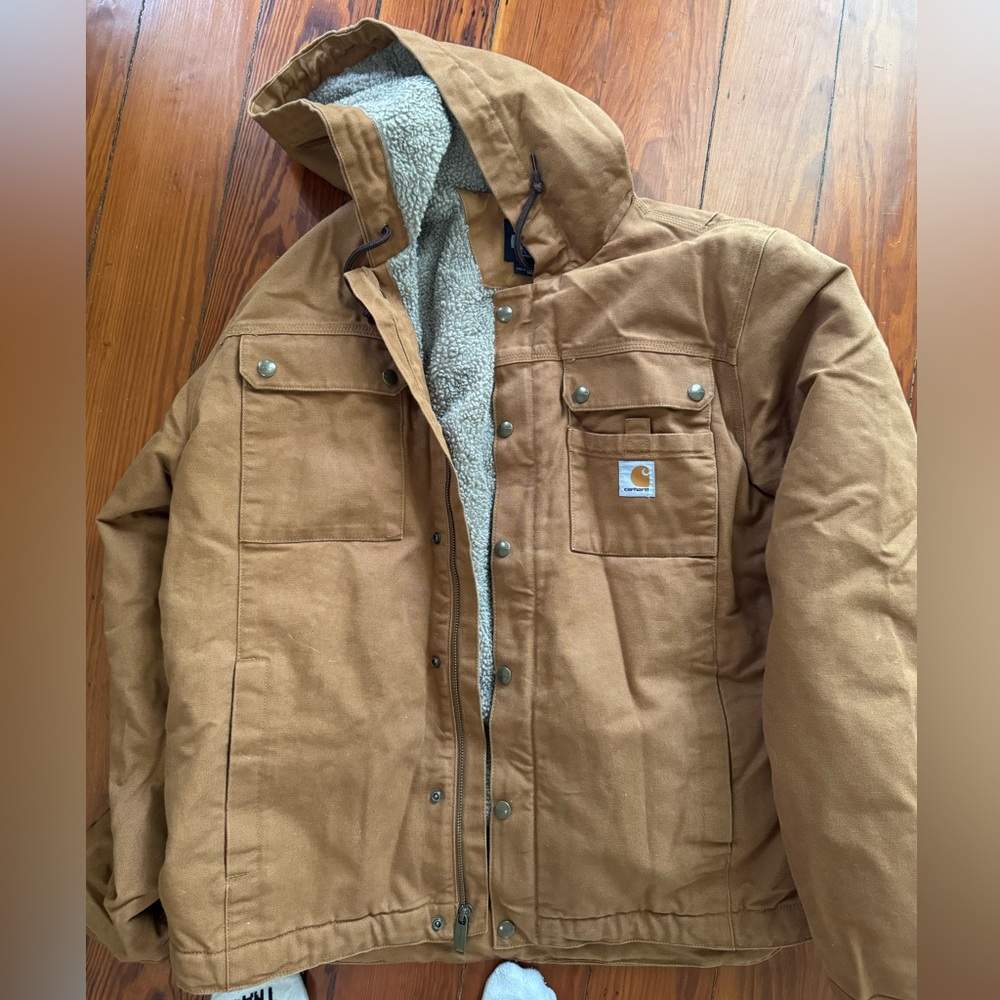 Carhartt Tan Military Field Jacket Durable Canvas